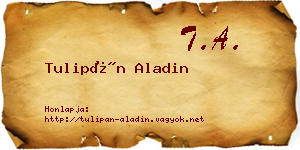 Tulipán Aladin névjegykártya